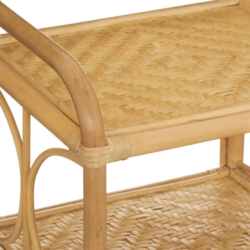 Atmosphera Table De Chevet Enfant Rotin - H 56 Cm - Design Naturel Et Léger