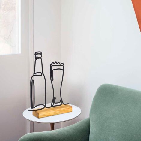 WELLHOME Objet décoratif "bière" - 33x38x4 cm