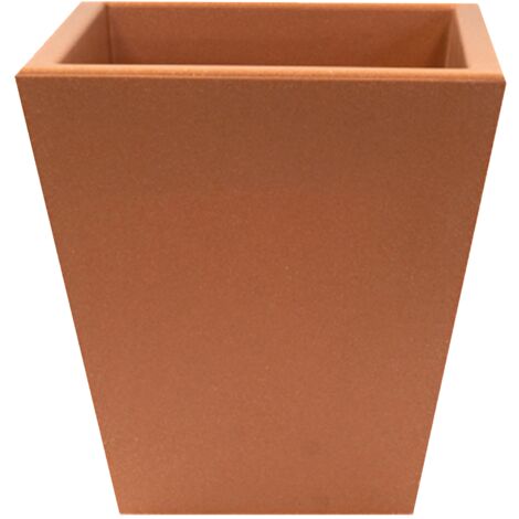TOSCANA Pflanztopf 40 Cm IMPRUNETA – Aus 95% Recyceltem Material, Mit Entleerungsstopfen, Für Drinnen & Draußen