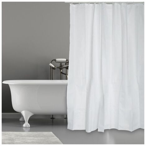 MSV Polyester Douche Blanc 120x200 Rideau, Multicolored, One Size
