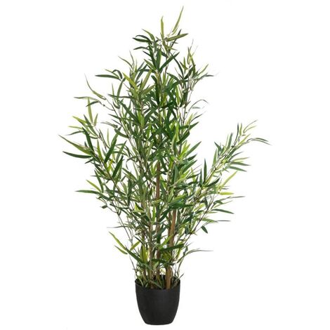 Atmosphera Plante artificielle Bambou h 90 cm en pot