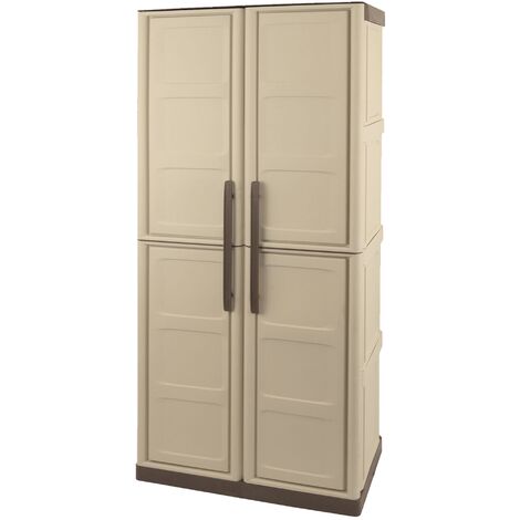 Tall plastique armoire de stockage extérieur jardin étagères Utility Cabinet Box New 