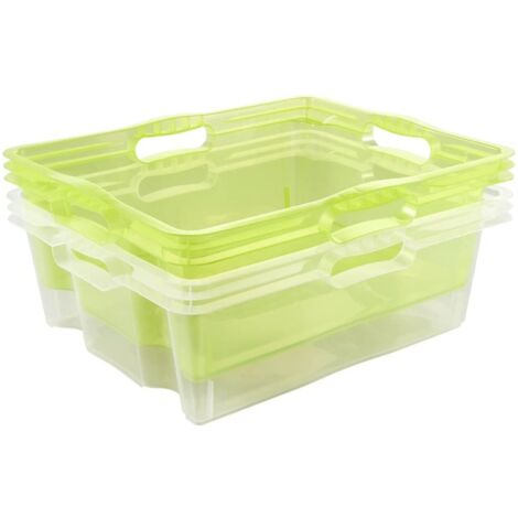 Boîte De Rangement Keeeper Emil 35x20.5x15cm - 7L, Bleu, Empilable Et Sans BPA