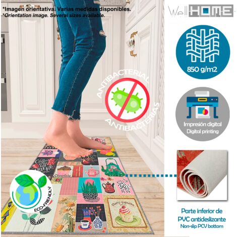WellHome Tapis salon en polyester dessiné - 60x100cm