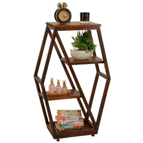 Table d'appoint de Salon ROE moderne Noyer 38x25x90 cm