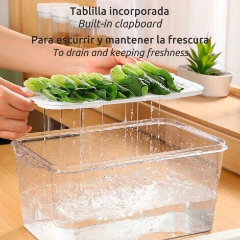 Set de 2 récipients alimentaires de 2,5 L chacun pour la conservation des aliments, avec couvercles