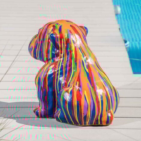 Statue de jardin déco moderne bouledogue 40cm trash