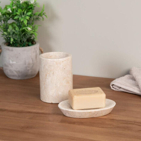 Gobelet en marbre crème