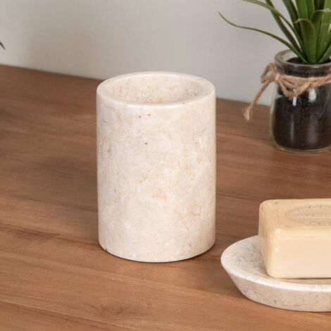 Gobelet en marbre crème