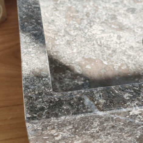Vasque salle de bain à poser Milan rectangle 30cm x 40cm gris