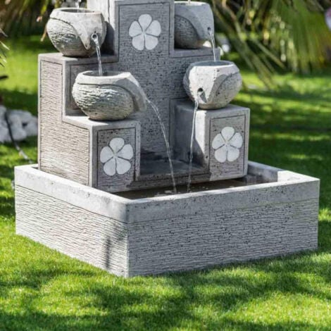 Fontaine de jardin cascade 5 coupes 90cm