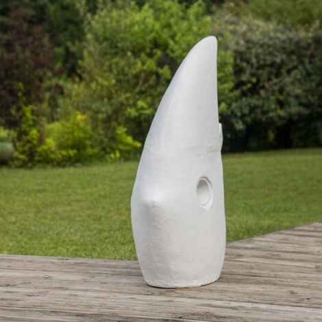 Sculpture design grand poisson blanc 100 cm