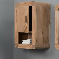 Meuble de salle de bain armoire de toilette en teck Rétro 44cm - Marron