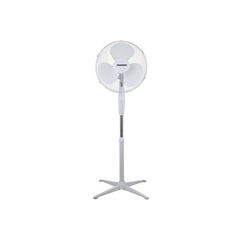 Ventilateur Sur Pied Eleqo EL-52 Blanc - 3 Vitesses, Hauteur Réglable, Classe A, Neuf
