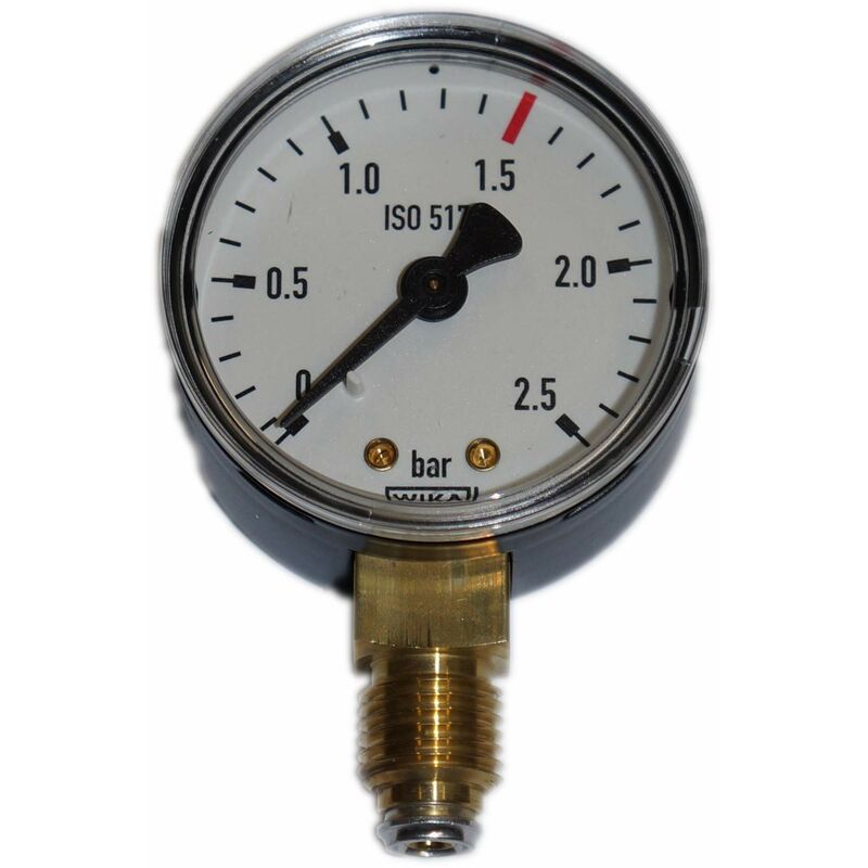 Manómetro de esfera Ø50mm, presión de 0-10bar y conexión inferior BSP de  1/4