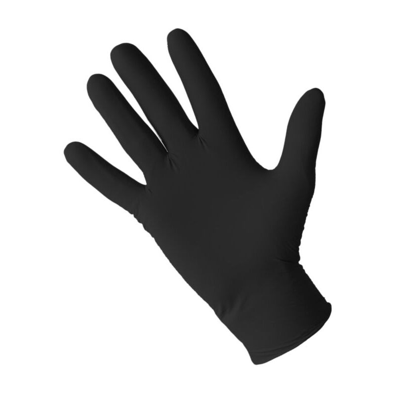 Guantes de Nitrilo DIAMANTADOS GRIP Super resistentes Reutilizables NEGROS  8 micras / 9´9 gramos, pack de 50