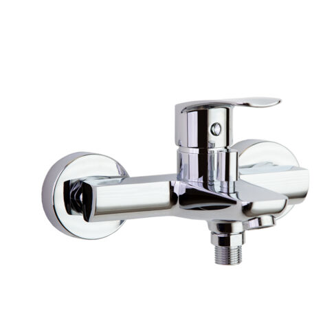 Ramon Soler - Grifo de Baño-Ducha Monomando Cromado con Sistema C2 de Ahorro de Agua Serie New Fly