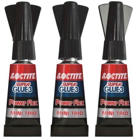 Pegamento Superglue 3 Power Flex, 3x1g minitrio.