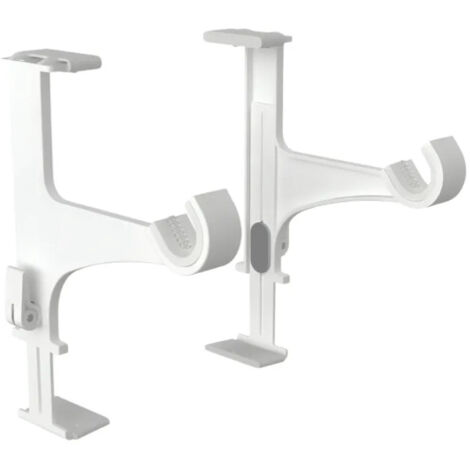 Juego de 2 soportes sin taladrar para barra de cortina, caja de persiana, color blanco CESSOT CESSOT