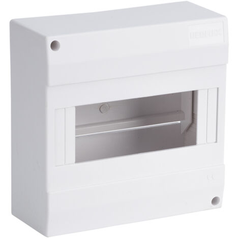 Caja eléctrica vacía con 1 carril y 8 módulos DEBFLEX.