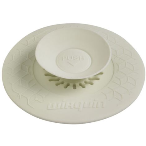 Tapón de silicona universal para fregadero de cocina, color blanco