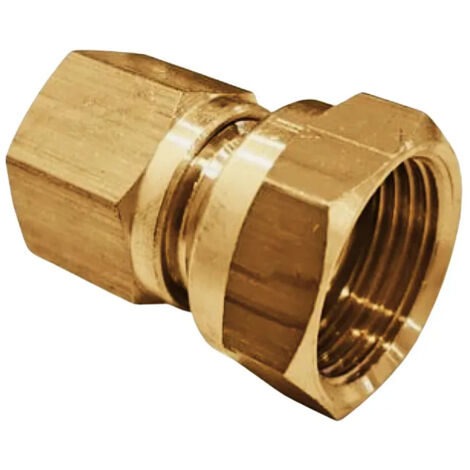 Racor bicono hembra NF 20x150 para cobre de 10 mm