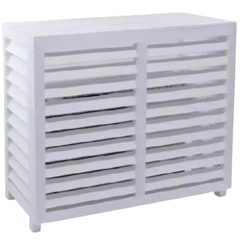 Cubierta de aire acondicionado de composite blanco, dimensiones exteriores 950x420x720mm.