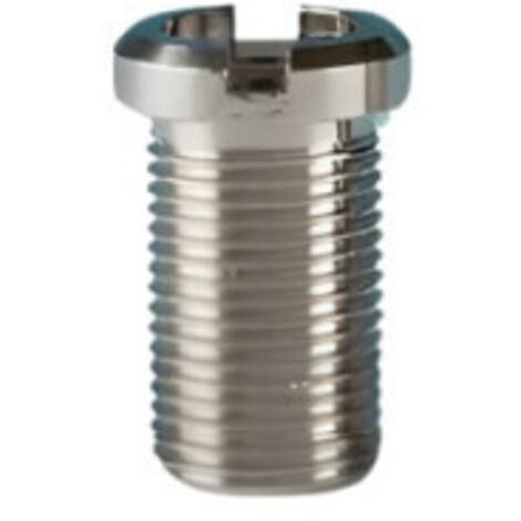 Tornillo sólo para desagüe de fregadero de acero inoxidable, diámetro 12 mm, altura 15,5 mm