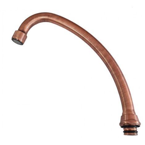 Bec col de cygne diamètre 18mm vieux cuivre pour mélangeur évier TIFFANY (1/2)
