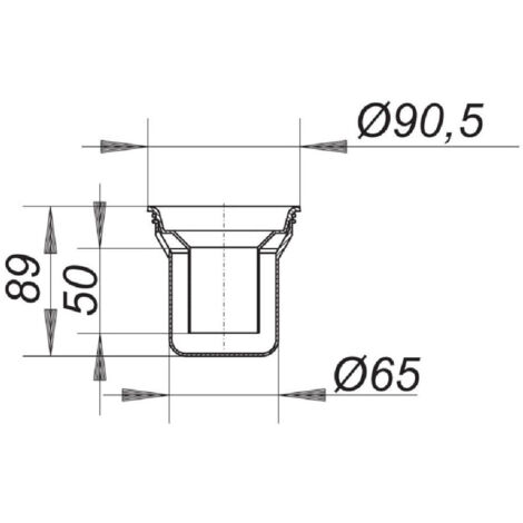 Cornat SA400 Tasse De Siphon Anti-Odeur Pour Urinoir 50x40 Mm - Blanc
