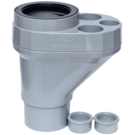 Tapón multiconexión 100 mm EVAC+ para bajante unitaria de PVC, ventilación primaria (1/3)
