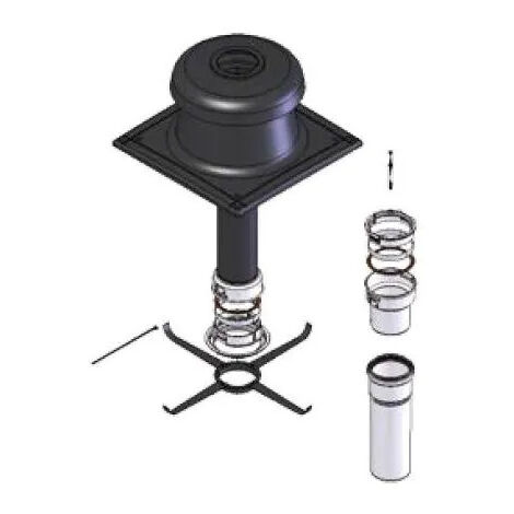 Kit d'adaptation pour sortie de toit 230 POUJOULAT PGI , diamètre 80/130 mm ref 37080799