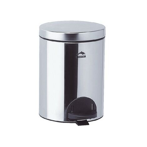 Brabantia Cubo de Basura con Pedal para el baño, 3L, Color Acero Brillante