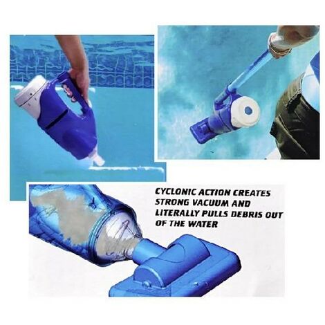 aspirador de mano con cabezal de aspiración de 19 cm de ancho Water Tech POOL BLASTER Catfish aspirador recargable a pilas para piscinas y spas 