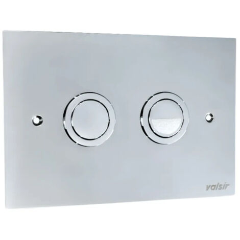 Placa neumática P7 Valsir, acero inoxidable brillante