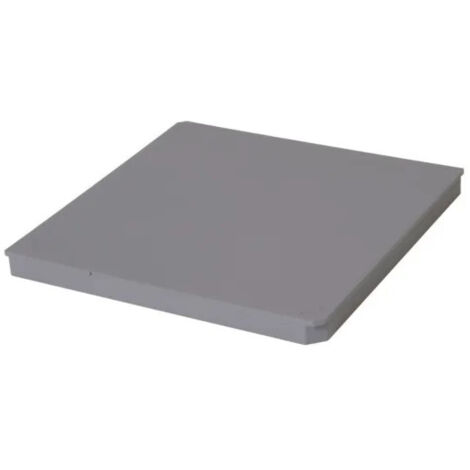 Nicoll – Tapa peatonal clip 25x25cm – PVC gris claro – Instalación rápida sin herramientas – Alta resistencia para zonas urbanas (1/3)