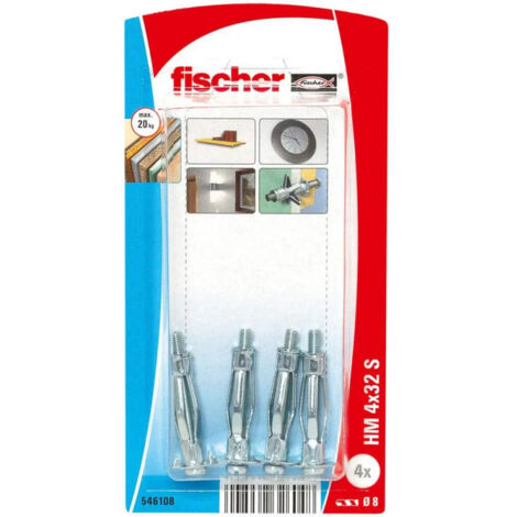 Taco metálico para cuerpo hueco HM 4x32 S con tornillo 4x40mm, 4 piezas
