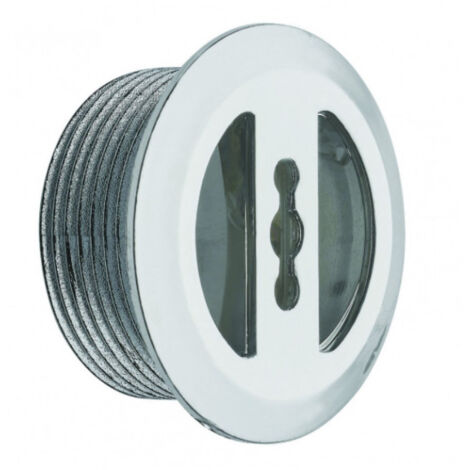 Tapa rebosadero cromada diámetro 30, 14 mm para lavabo