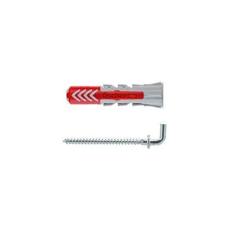 Taco universal DUOPOWER 5x25mm + gancho recto - 8 piezas.
