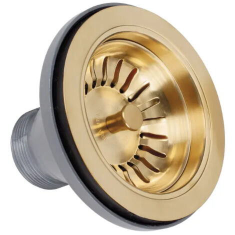 Desagüe de cesta sin rebosadero, diámetro 114,3mm oro 24 satinado