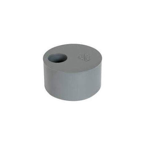 Enchufe reductor incorporado PVC macho 100 mm, hembra 32 mm.