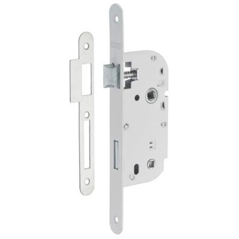 Cerradura de mortaja, perno de 40 mm, con cerradura V/BR, revestida de polvo epoxídico blanco