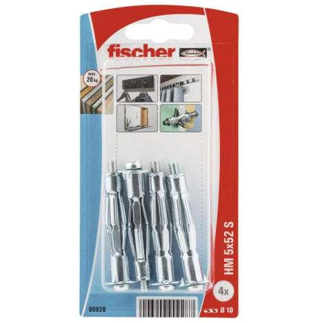 Tapón metálico HM 5X52 con tornillo M 5x60, 4 piezas