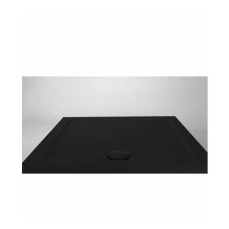 Desagüe horizontal para plato de ducha - Diámetro 90 mm - Tapa Negra