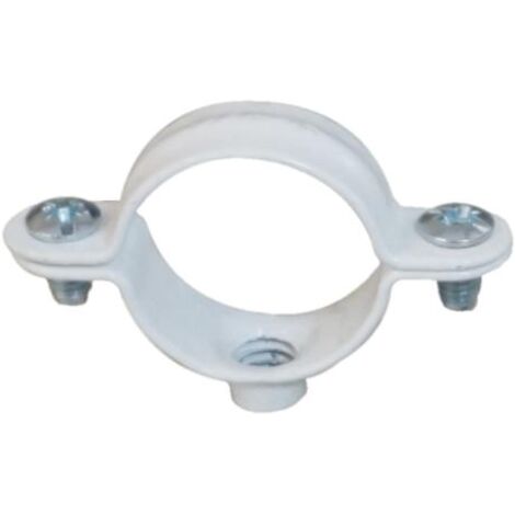Abrazadera doble blanca ING FIXATIONS - Ø 20 mm - Caja de 50 piezas - A141660