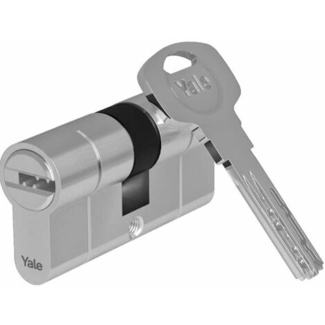 Cilindro de alta seguridad serie 2100 niquelado, desembragable 40x40mm, 5 llaves reversibles.