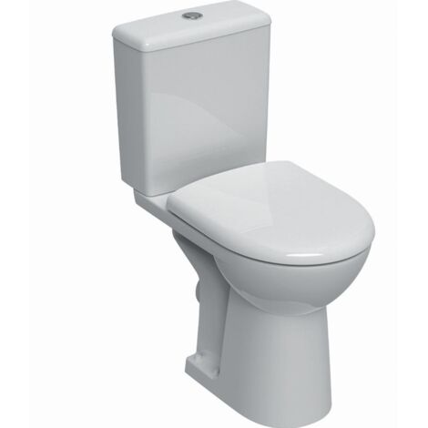 RENOVA Confort Paquete de inodoros Rimfree, elevado, salida horizontal