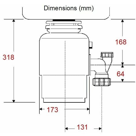 Triturador de desperdicios de comida Modelo 56, 0,55 HP