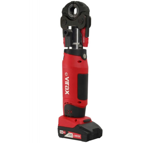 Herramienta de crimpado electromecánico VIPER L2X + Insertos V12-14-18-22 + 2 baterías - VIRAX - 253582