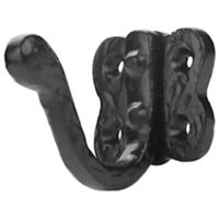 Gancho de pared con 1 gancho de hierro negro, anchura 42 x altura 51 x profundidad 65 mm